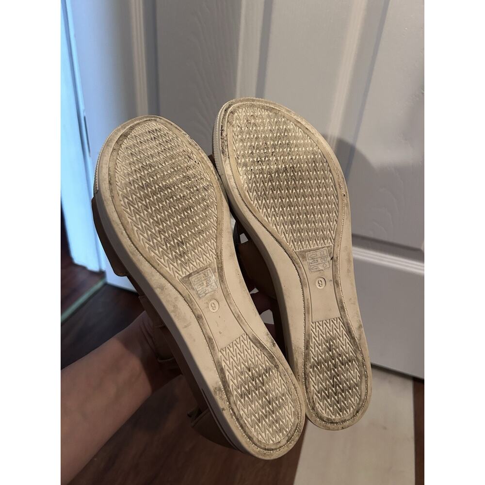 Eileen Fisher Womens Tan Nubuck Platform Sandals With Crisscross Straps Size 9 - Picture 8 of 8